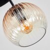 Koyoto ceiling light, globe light 30 cm Amber, clear, 3-light sources