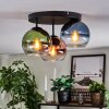 Koyoto ceiling light, globe light 30 cm blue, green, clear, coppery, 3-light sources