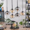 Apedo hanging light, globe light, pendant light Amber, clear, Smoke-coloured, 6-light sources
