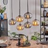 Apedo hanging light, globe light, pendant light Amber, Smoke-coloured, 6-light sources