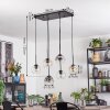 Ripoll hanging light, globe light, pendant light Amber, clear, Smoke-coloured, 6-light sources