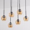 Ripoll hanging light, globe light, pendant light Amber, 6-light sources