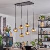 Ripoll hanging light, globe light, pendant light Amber, 6-light sources