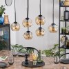 Ripoll hanging light, globe light, pendant light Amber, 6-light sources