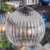 Koyoto hanging light, globe light, pendant light Amber, clear, Smoke-coloured, 6-light sources
