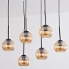 Koyoto hanging light, globe light, pendant light Amber, 6-light sources
