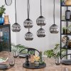 Ripoll hanging light, globe light, pendant light Smoke-coloured, 6-light sources