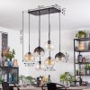 Koyoto hanging light, globe light, pendant light Amber, clear, Smoke-coloured, 6-light sources