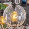 Koyoto hanging light, globe light, pendant light Amber, clear, Smoke-coloured, 6-light sources