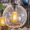 Koyoto hanging light, globe light, pendant light Amber, clear, Smoke-coloured, 6-light sources