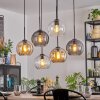 Koyoto hanging light, globe light, pendant light Amber, clear, Smoke-coloured, 6-light sources
