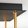 Koyoto ceiling light, globe light gold, black, 5-light sources