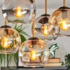 Koyoto ceiling light, globe light gold, black, 5-light sources