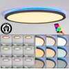 Zuren ceiling light, Panel LED black, 1-light source, Colour changer