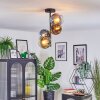Koyoto ceiling light, globe light 31 cm blue, gold, green, clear, 4-light sources