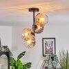 Koyoto ceiling light, globe light 31 cm Amber, clear, Smoke-coloured, 4-light sources