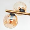 Koyoto ceiling light, globe light gold, black, 8-light sources