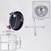 Koyoto ceiling light, globe light clear, Smoke-coloured, 3-light sources