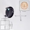 Koyoto ceiling light, globe light Amber, 3-light sources