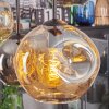Ripoll hanging light, globe light, pendant light Amber, Smoke-coloured, 6-light sources