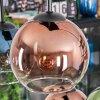 Koyoto hanging light, globe light, pendant light blue, green, clear, coppery, 6-light sources