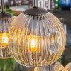 Ripoll hanging light, globe light, pendant light Amber, clear, 6-light sources