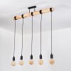 Soungou hanging light, pendant light Ecru, black, 5-light sources