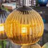 Koyoto hanging light, globe light, pendant light blue, gold, coppery, 6-light sources
