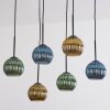 Koyoto hanging light, globe light, pendant light blue, gold, coppery, 6-light sources