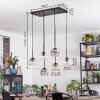 Ripoll hanging light, globe light, pendant light Amber, clear, Smoke-coloured, 6-light sources