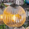 Ripoll hanging light, globe light, pendant light Amber, Smoke-coloured, 6-light sources