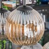 Ripoll hanging light, globe light, pendant light Amber, Smoke-coloured, 6-light sources