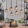 Ripoll hanging light, globe light, pendant light clear, Smoke-coloured, 6-light sources