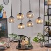 Ripoll hanging light, globe light, pendant light Amber, clear, Smoke-coloured, 6-light sources