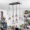 Ripoll hanging light, globe light, pendant light Amber, clear, Smoke-coloured, 6-light sources