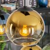 Koyoto hanging light, globe light, pendant light blue, gold, green, clear, 6-light sources
