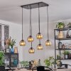 Koyoto hanging light, globe light, pendant light Amber, 6-light sources