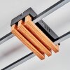 Macos ceiling light LED Wood like finish, black, 1-light source