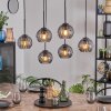 Koyoto hanging light, globe light, pendant light Smoke-coloured, 6-light sources