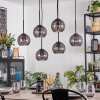 Koyoto hanging light, globe light, pendant light Smoke-coloured, 6-light sources