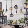 Koyoto hanging light, globe light, pendant light Amber, clear, Smoke-coloured, 6-light sources