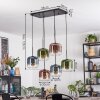Lauden hanging light, pendant light blue, green, clear, coppery, 6-light sources