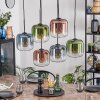 Lauden hanging light, pendant light blue, green, clear, coppery, 6-light sources