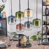 Lauden hanging light, pendant light Amber, blue, green, clear, coppery, 6-light sources