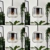Lauden hanging light, pendant light blue, green, clear, coppery, Smoke-coloured, 6-light sources