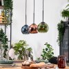 Koyoto hanging light, globe light, pendant light Ecru, black, 3-light sources