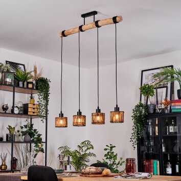 Cando hanging light, pendant light Ecru, black, 4-light sources