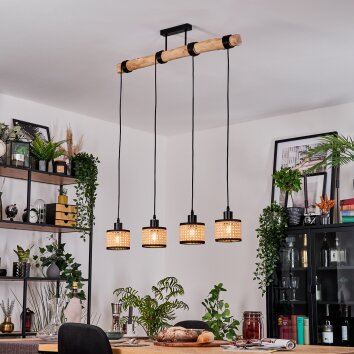 Ramila hanging light, pendant light Ecru, black, 4-light sources