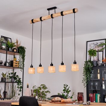 Cavaca hanging light, pendant light Ecru, black, 5-light sources