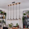 Koyoto hanging light, globe light, pendant light Ecru, black, 5-light sources